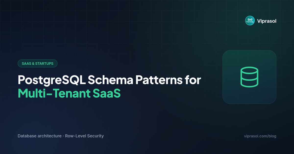 Choosing PostgreSQL Schema Patterns for Multi-Tenant SaaS: India 2026 Guide