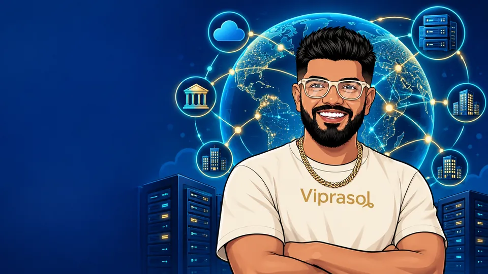 Viprasol illustration of trading infrastructure and connected systems