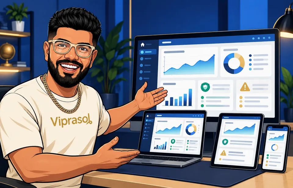 Viprasol illustration of custom trading dashboards