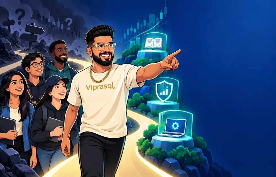 Viprasol illustration of people exploring ideas and technology