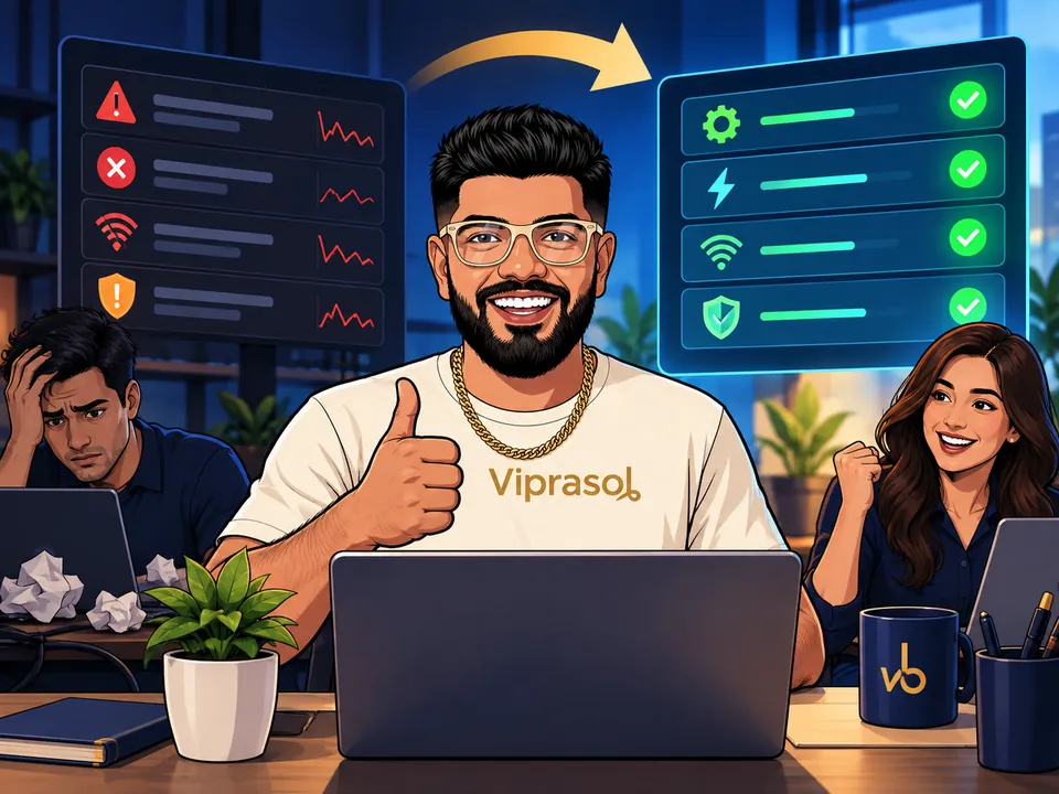 Viprasol illustration of reviewing and optimizing a trading system